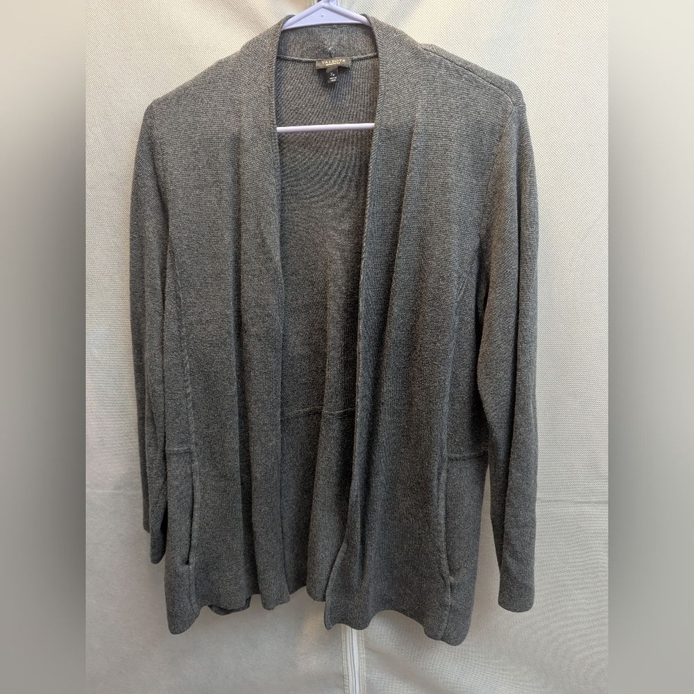 Talbots Charcoal Knit Cardigan